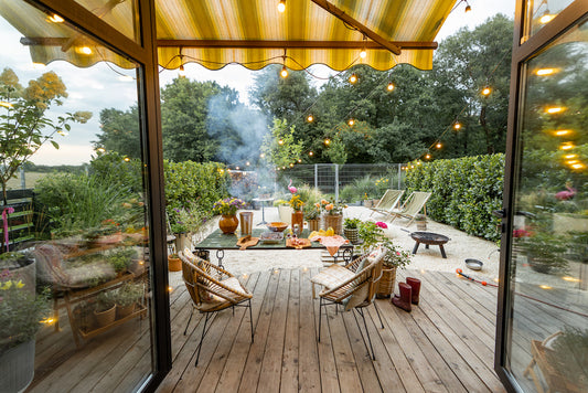 well decorated outdoor living space